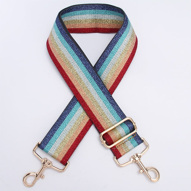 Frankie Red Crossbody Bag with Rainbow Sparkle Strap